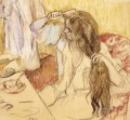 Mujer en su baño Impresionista bailarín de ballet Edgar Degas